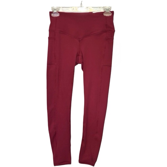 Gaiam Black Leggings Large Yoga Om Hi-Rise Sz L Moisture Wicking Pockets - Picture 4 of 5